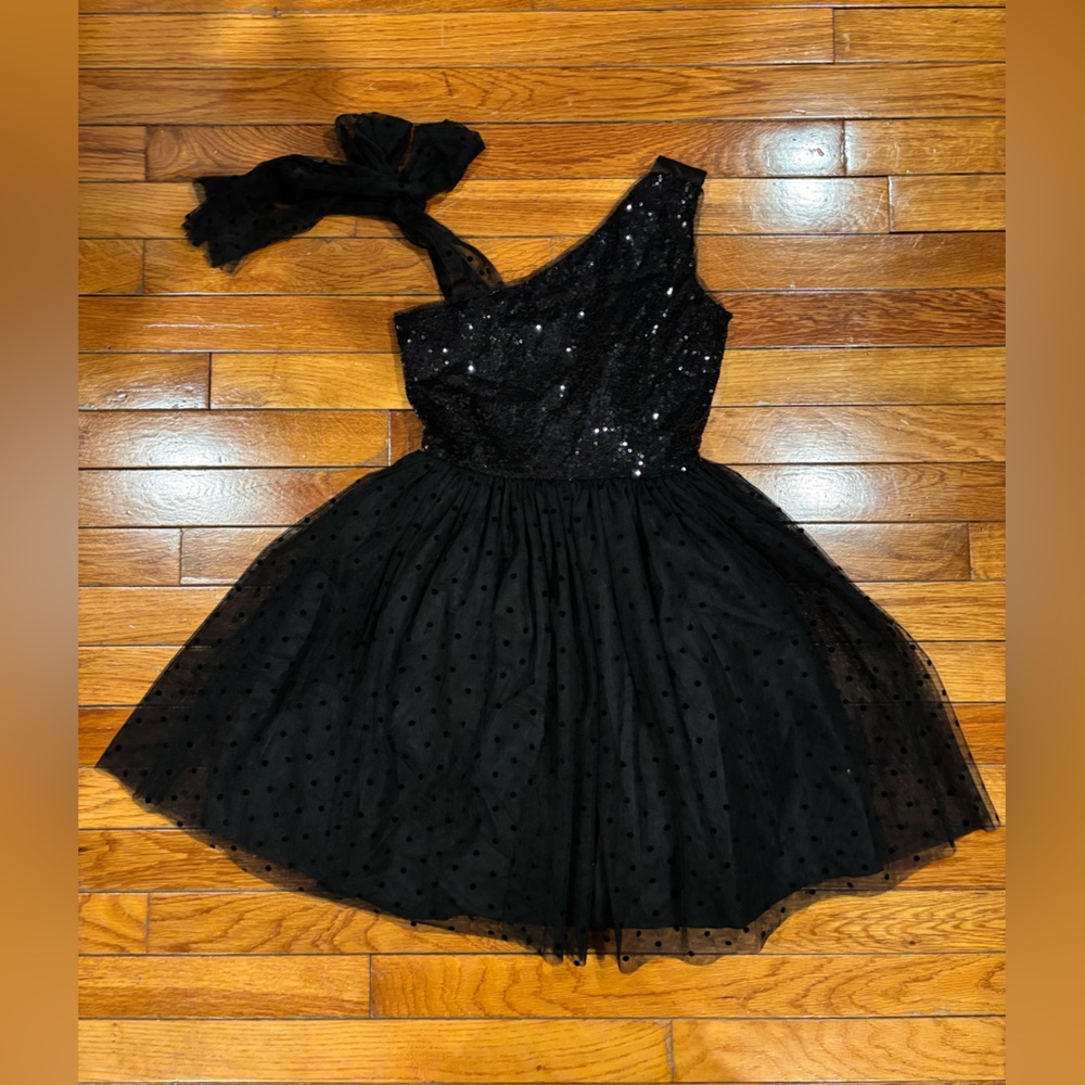 Badgley Mischka Black Sequin Dress